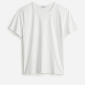 Madewell Perfect Crewneck Tee | AllDay Jersey | XS | Eyelet White | NWOT